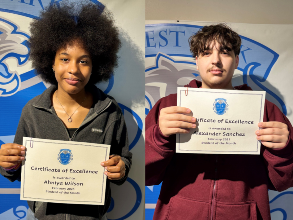 Forest Park Academy Students of the Month, Ahniya and Alex!